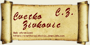 Cvetko Živković vizit kartica